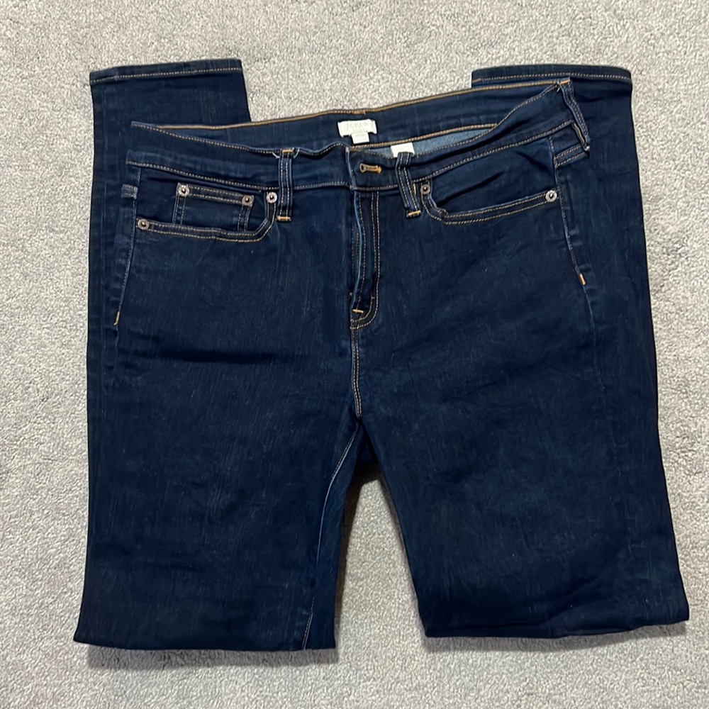 J. Crew Women’s Skinny Jeans, dark denim, stretch, size 30/30